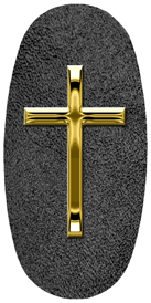 DASOV 510 GD SH BK Gold Single Cross Shimmer Black Background